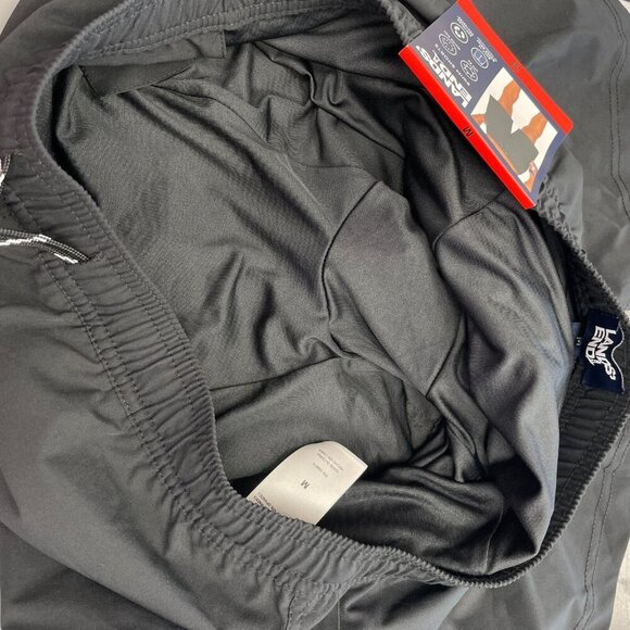 NEW LANDS' END Men's M Quick Dry UPF 50 Swim Shorts With Built-In Boxer Black - Picture 7 of 8